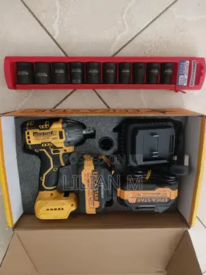 Impact Wrench Kit (Cordless) + Impact Socket Set(10)