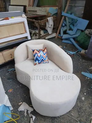 2 Seater Curved Sofa With Decorative Cushion