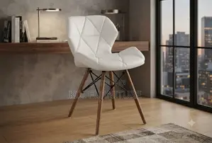 Dining Chairs; Modern New Eames Leather Padded Dining Chairs