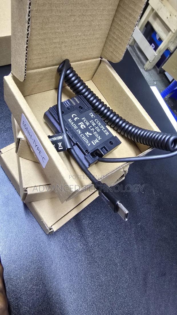 Usb Type C to Canon Lp-E6n Dummy Battery - thumbnail 2