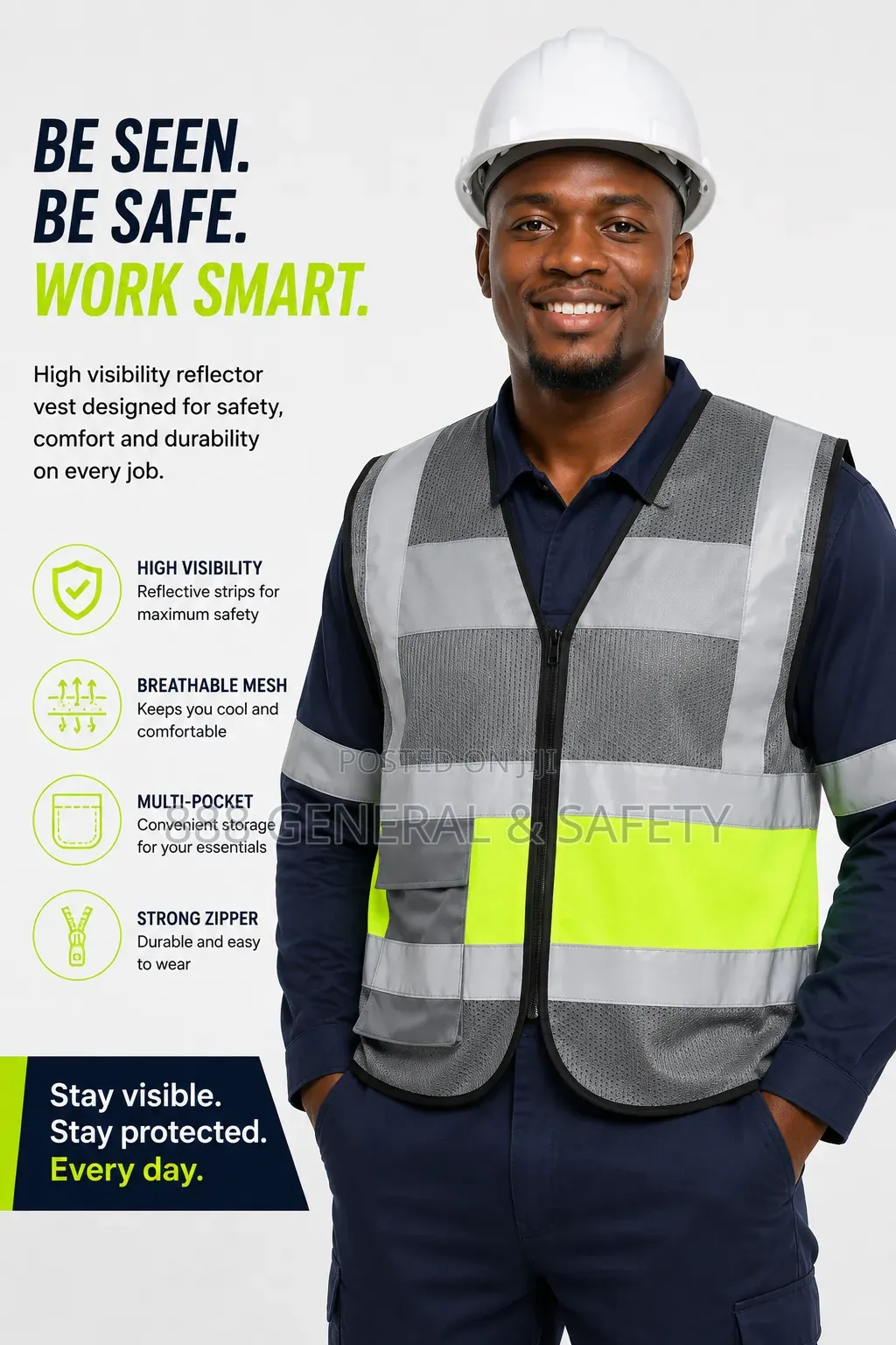 Reflector Jacket/Vest ( Reflector Jacket Grey)