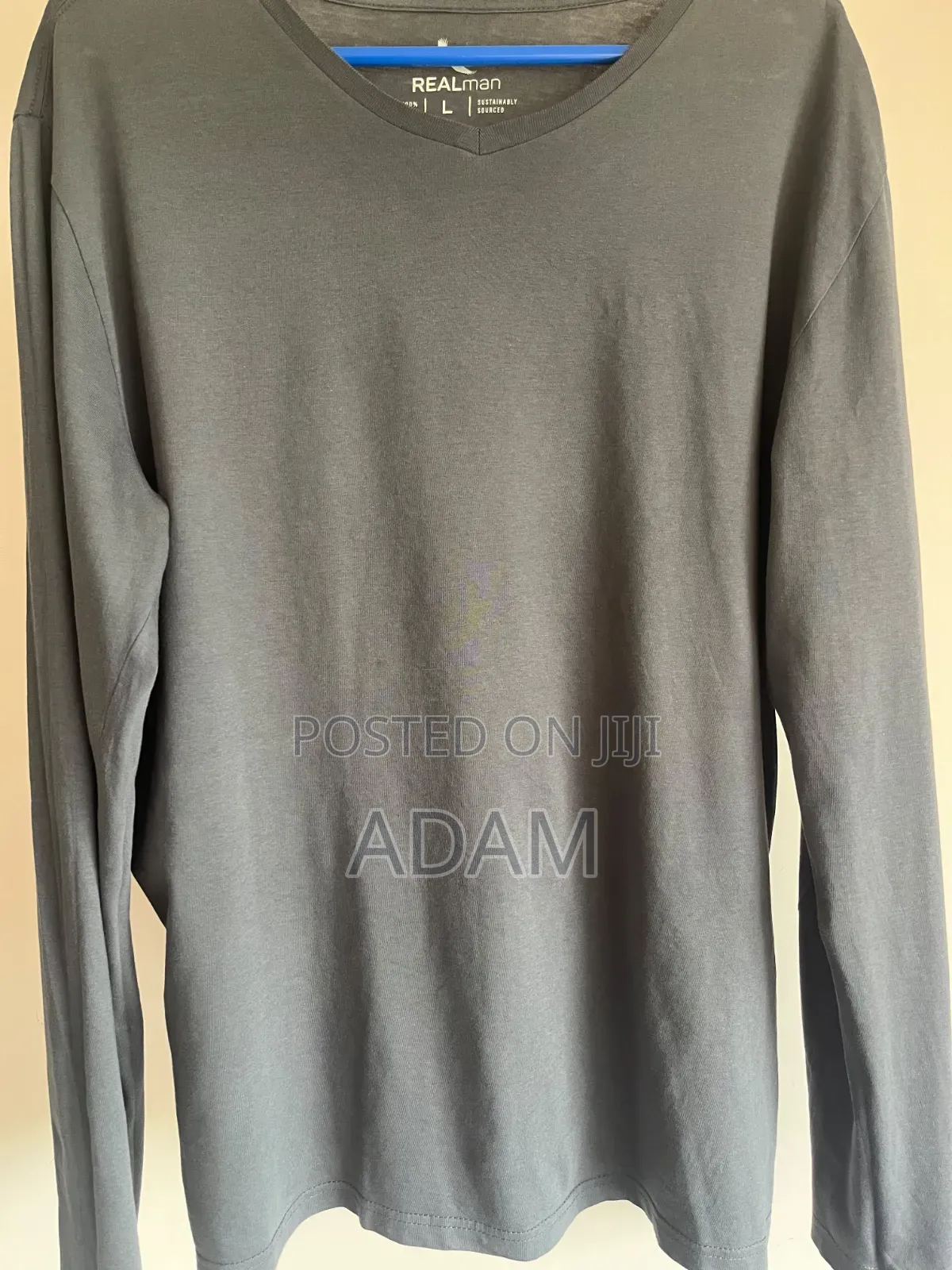Realman Men's Black Long Sleeve T-Shirt