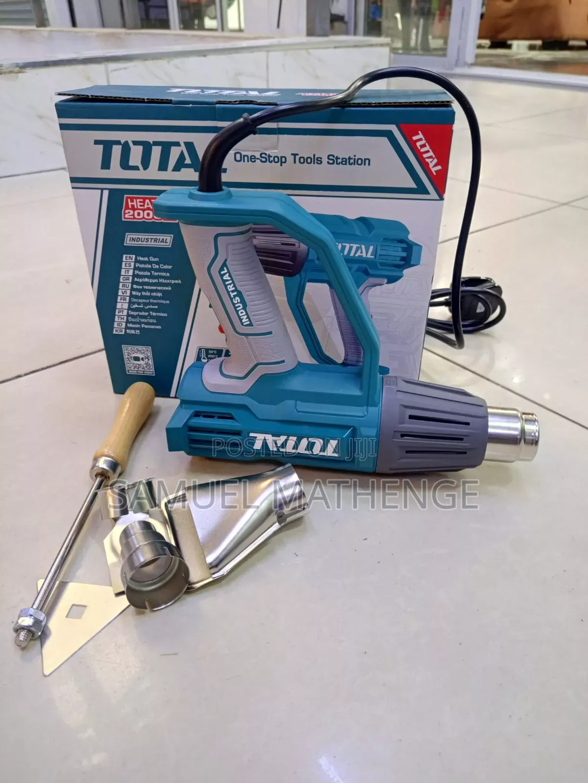 Total 2000w Heavy-Duty Heat Gun – Paint Stripping, Shrink Tool