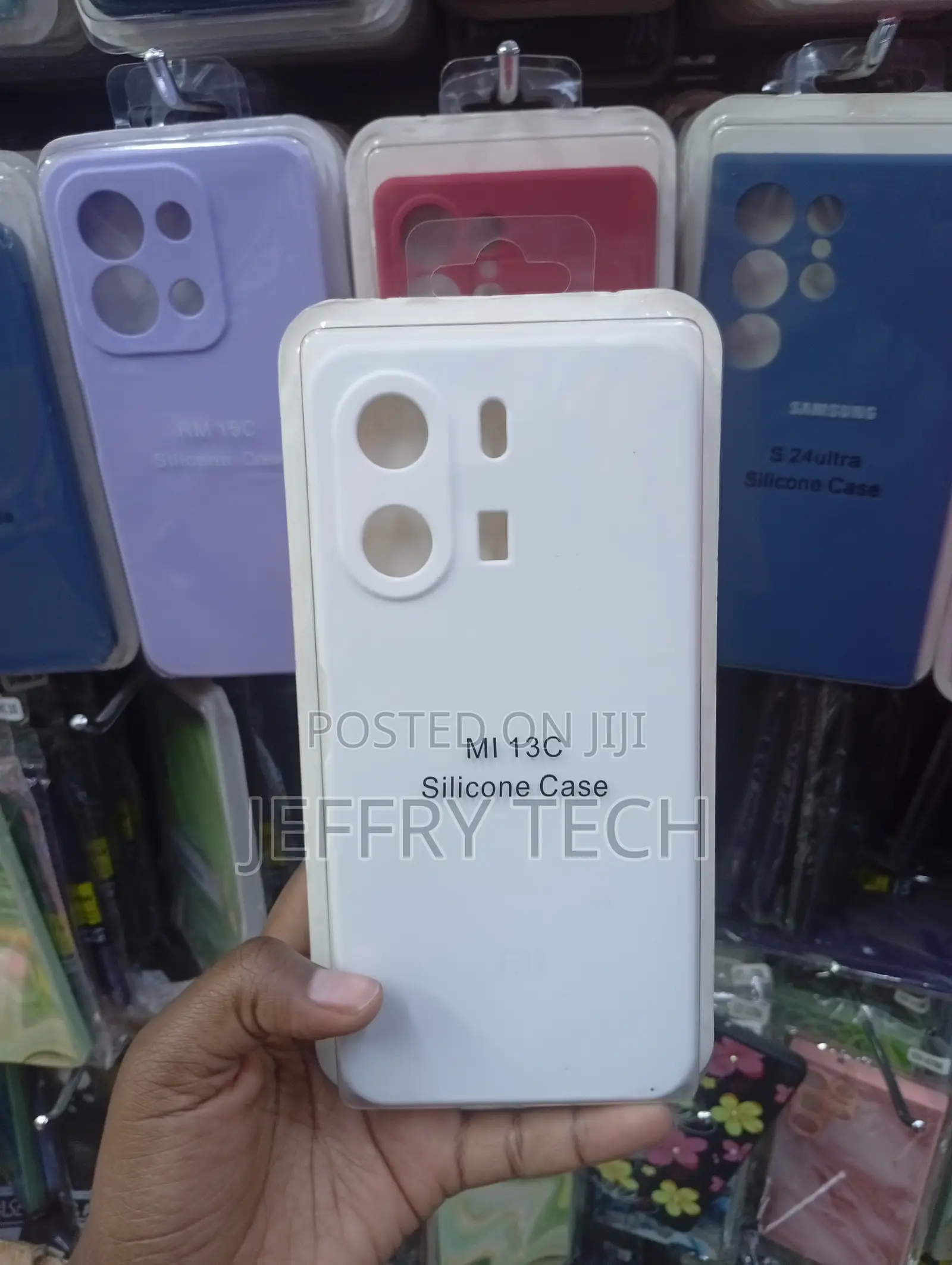 Redmi 13c White Silicone Protective Back Cover Case