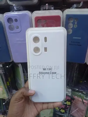 Redmi 13c White Silicone Protective Back Cover Case