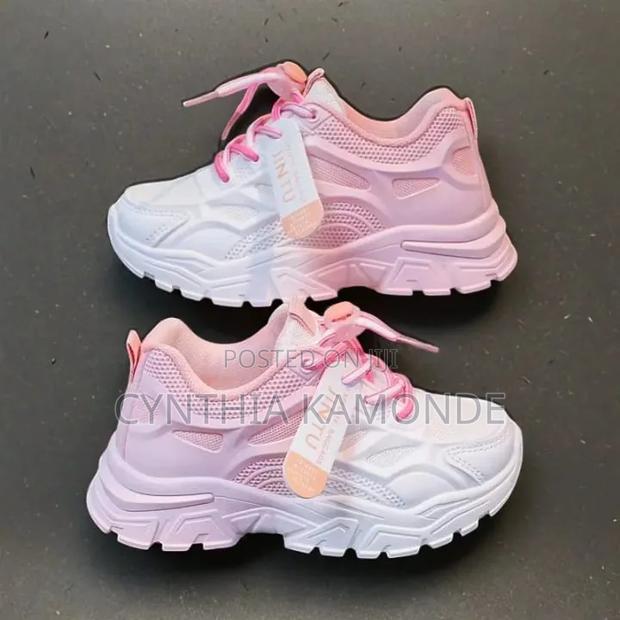 Pink Blue Kid's Sneakers - thumbnail 2