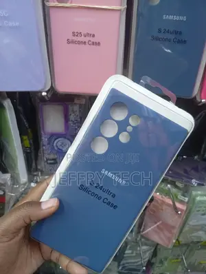 Samsung Galaxy S24 Ultra, Dark Blue Soft Silicone Back Case