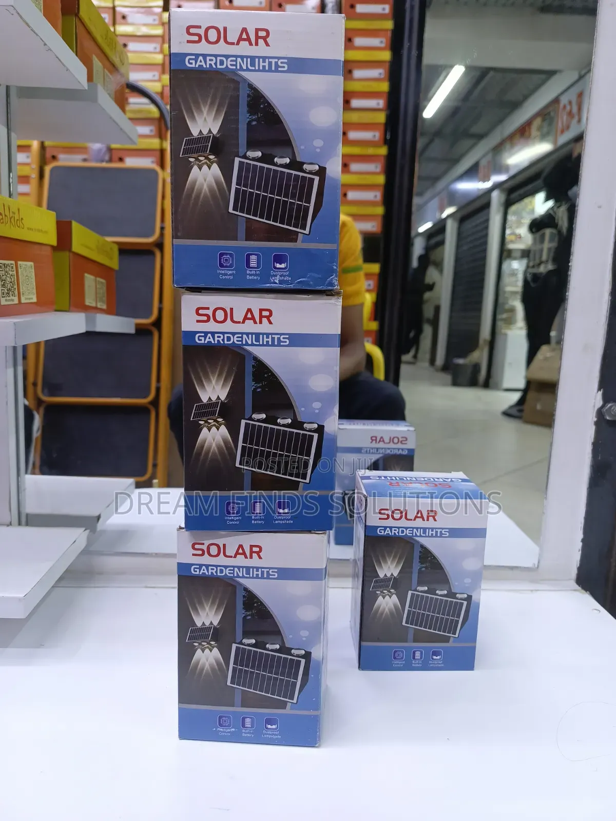 4 Pieces Solar Outdoor Wall Lights – Brand New in Box