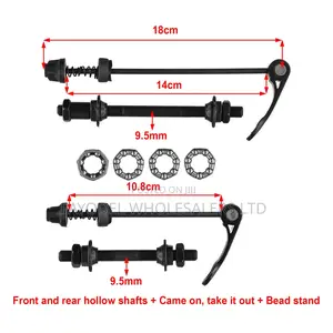 Bike Front and Rear Hub Axle Assembly Kit – Black