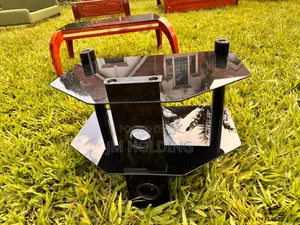 Two Tier Tempered Black Tv Stand
