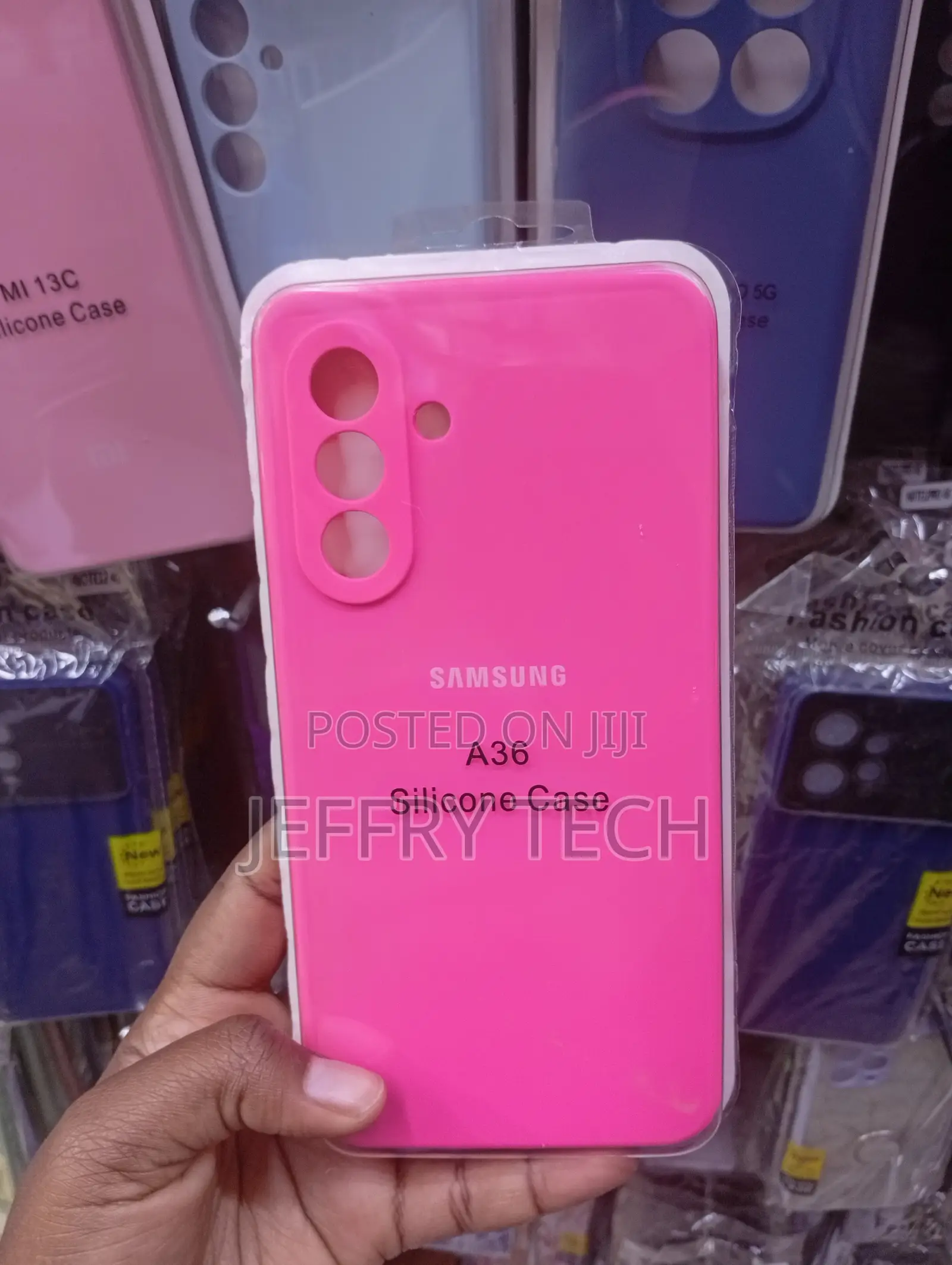 Samsung Galaxy A36, Bright Neon Pink Silicone Case