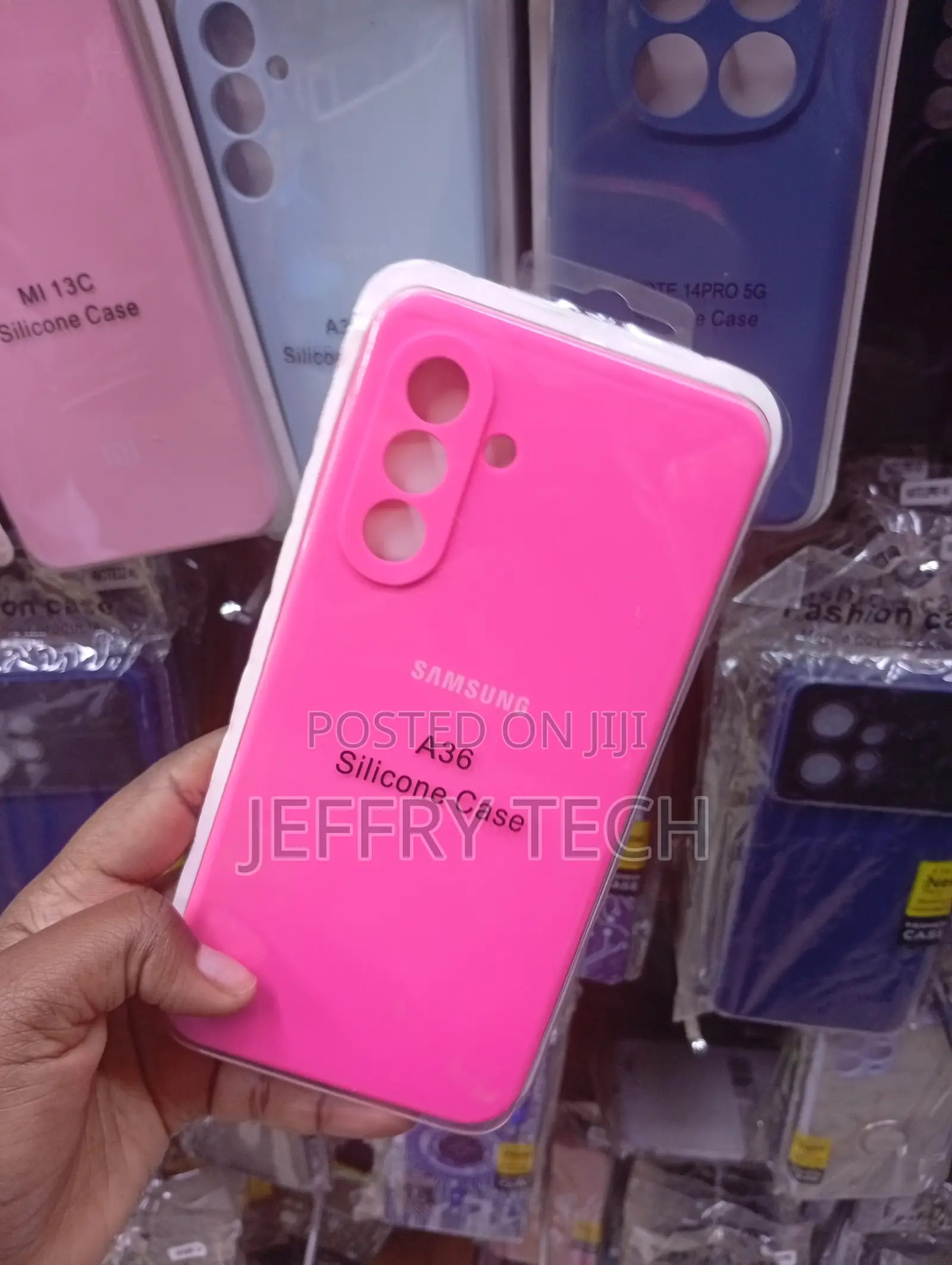 Samsung Galaxy A36, Bright Neon Pink Silicone Case