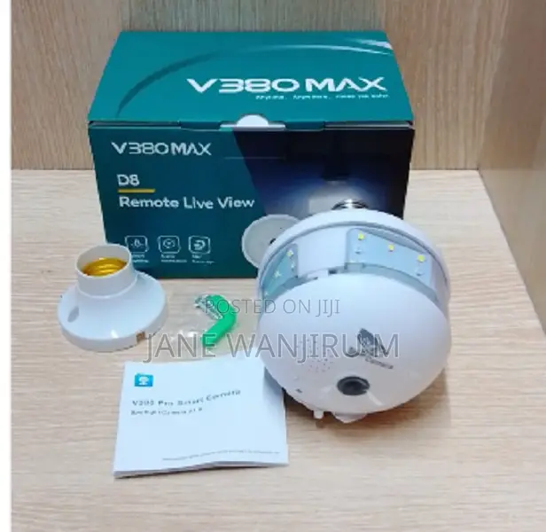 ~~V380 Max D8 Indoor Bulb Camera Remote Viewing