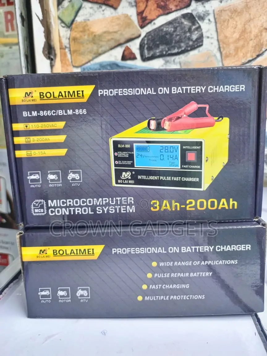 Bolaimei Smart Battery Charger for Car Motorcycle Batteries