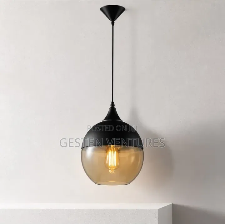 Modern Pendant With Black Shade Y5r