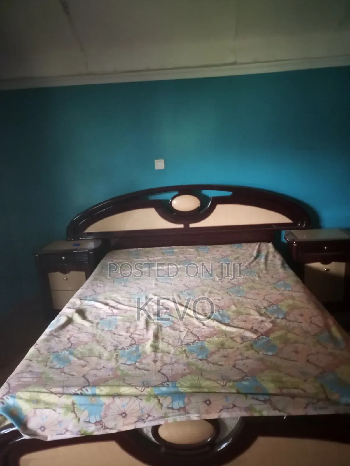 Bed and Dresser Unit (Mattress Not Included)