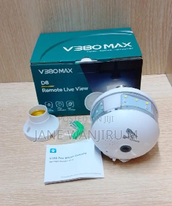 New V380 Max D8 Ai Motion Detection Smart Bulb Camera
