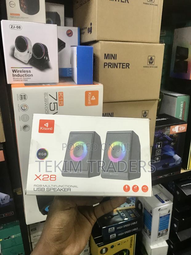 Kisonli X28 RGB Computer Speaker - 3w*2 Usb Stereo With Mic Jack - main view