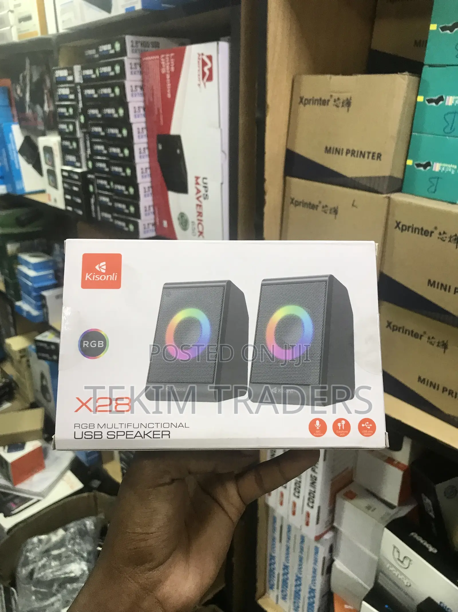 Kisonli X28 Mini RGB Stereo Speaker - Usb Powered 6w Total