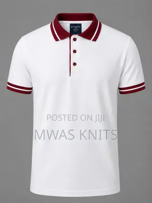 White Multiple Colour Polo T Shirt Fashion Cotton