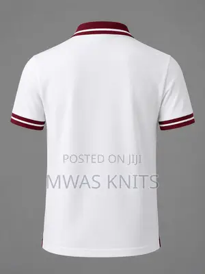 White Multiple Colour Polo T Shirt Fashion Cotton