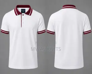 White Multiple Colour Polo T Shirt Fashion Cotton