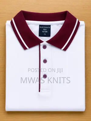 White Multiple Colour Polo T Shirt Fashion Cotton