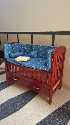 Baby Cot Full Set With Drawers - Solid 2×4