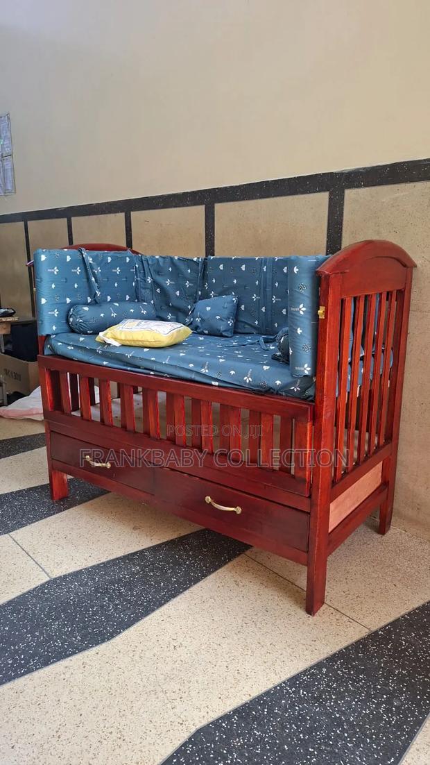 Baby Crib Full Set With Mattress Storage Drawers 2×4 - thumbnail 2