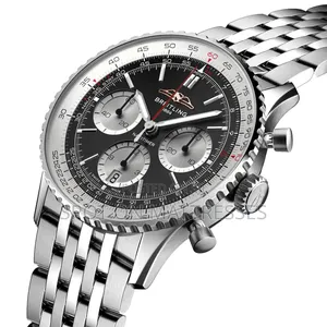 Breitling 1884 High Quality Watch. Stainless Steel. Luminous Pointers.