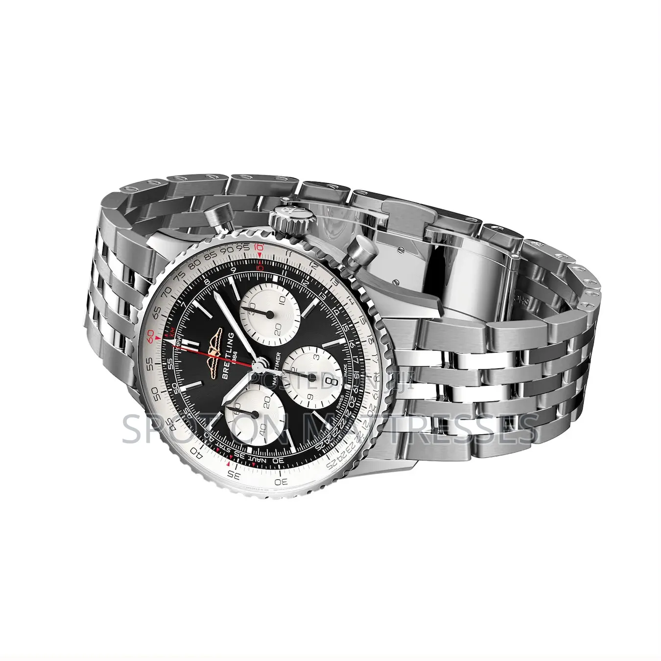 Breitling 1884 High Quality Watch. Stainless Steel. Luminous Pointers.