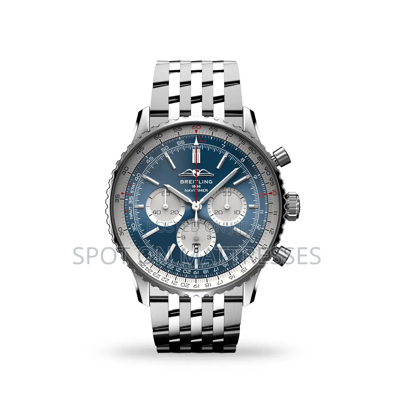 Breitling 1884 High Quality Watch. Stainless Steel. Luminous Pointers.