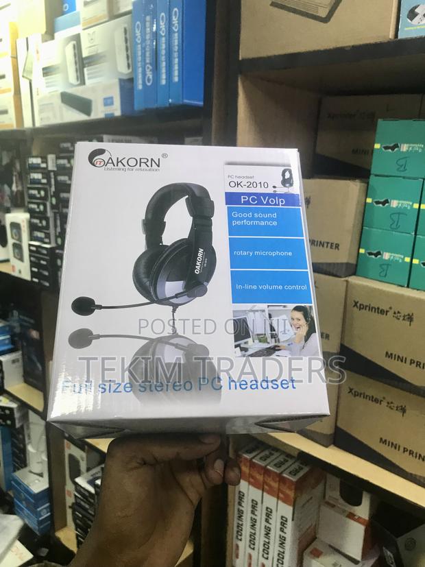 Oakorn Ok-2010 Full-Size Stereo Pc Headset With Boom Mic 4 Gaming/Work