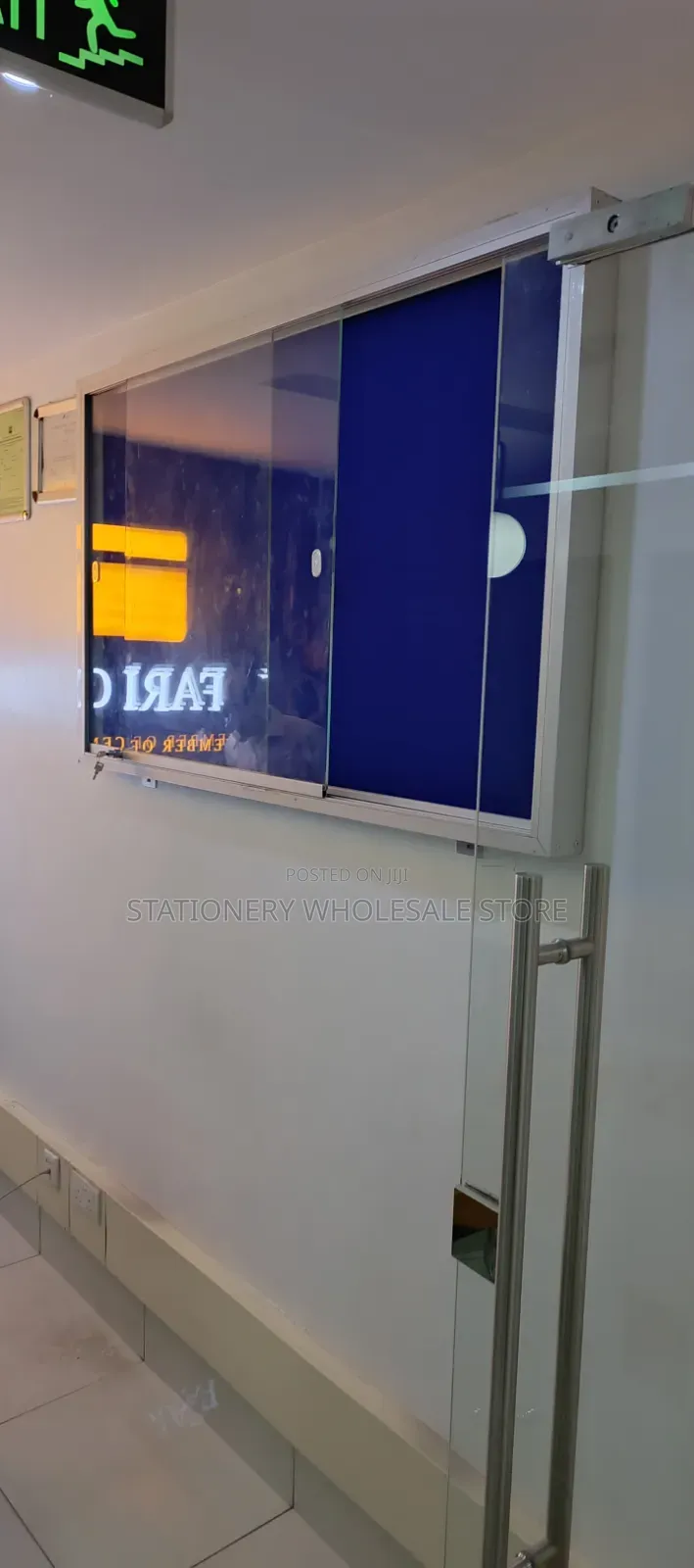 Lockable Noticeboard - Glass Sliding Notice Board