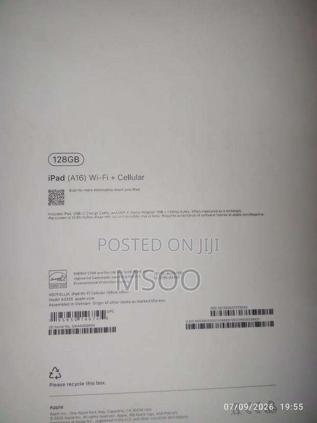 New Apple iPad (2025) 128 GB Silver - thumbnail 2