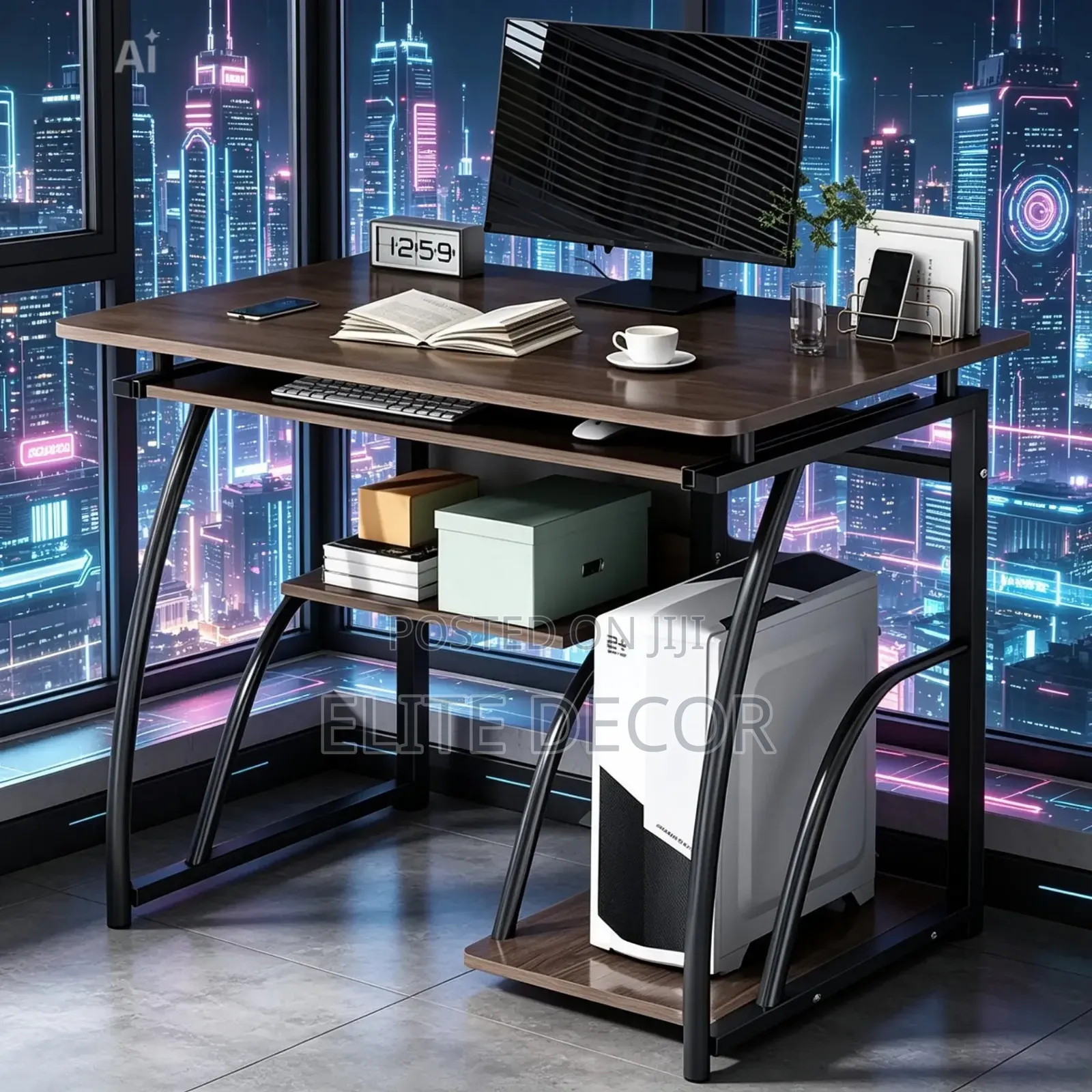 1.2m Imported Study Office Desk In Black ,Dark Brown And Brown.