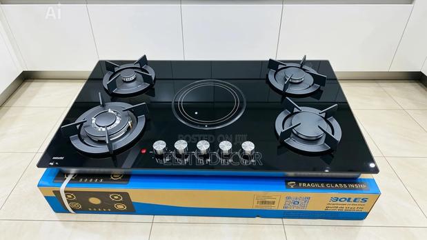 Bolesi Built In Gas Hob With Electric Infrared And Wok Burner