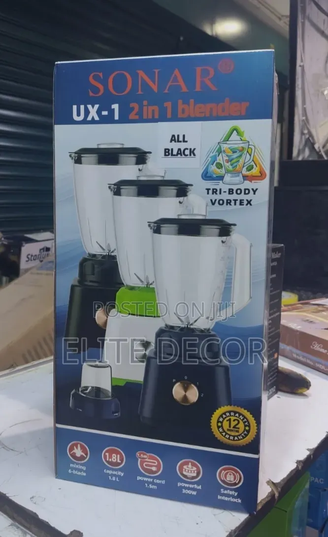Sonar 2-in-1 Blender Grinder – Powerful Multi-Purpose Kitchen