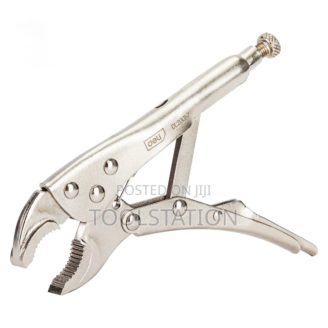 Curved Jaw Locking Pliers 7 Inch Heavy Duty Deli Tools Edl20017