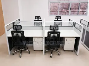 Modern Four Station Center Desk 77th