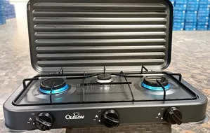 Olelon 3 Burner Gas Stove Cooker With Cover Lid