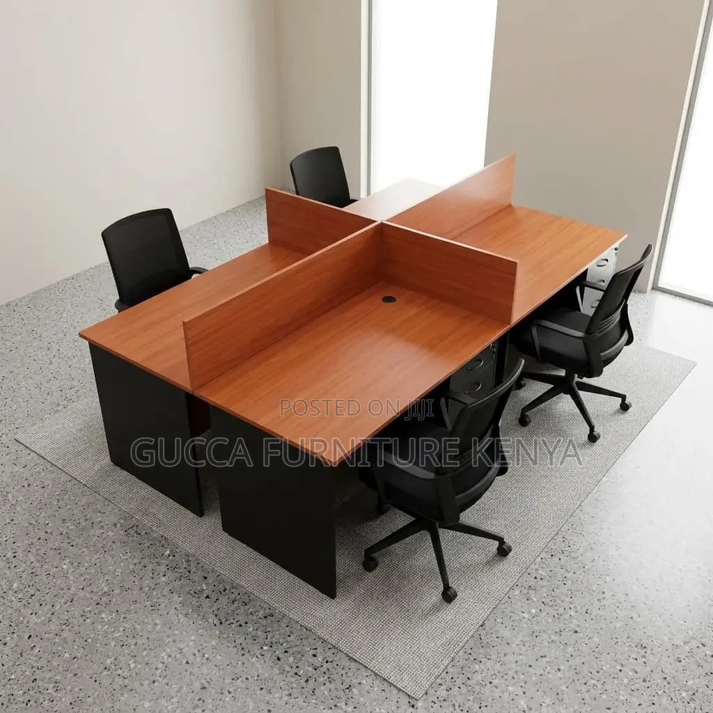 Customized 4-Way Office Workstation