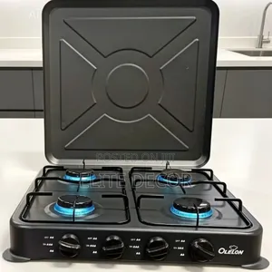 Olelon 4 Burner Gas Stove Cooker With Cover Lid