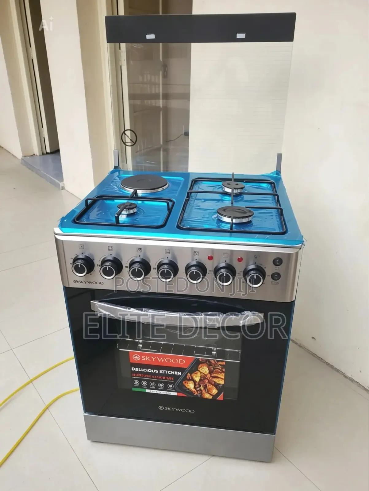 Skywood 60×60 Standing Cooker (3 Gas + 1 Electric Hotplate)