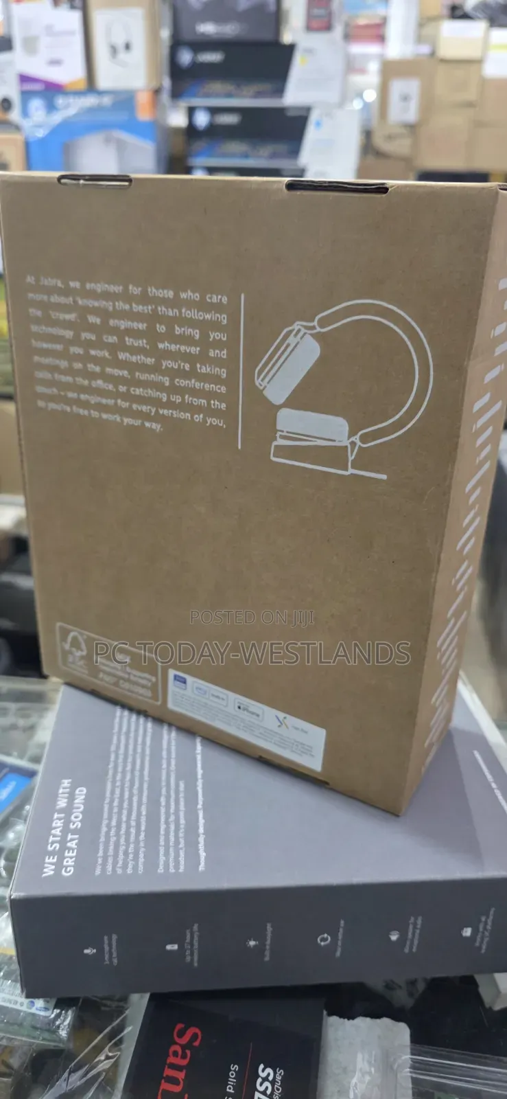 Jabra Evolve2 75 Wireless Headphones - Charging Headset Stand, Usb-A