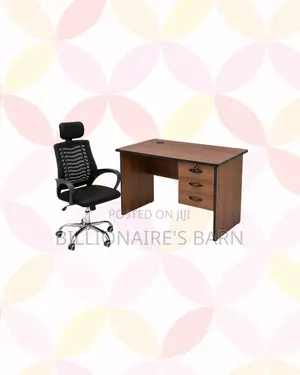 Compact 1m Desk and Headrest Mesh Chair for Productive Setups