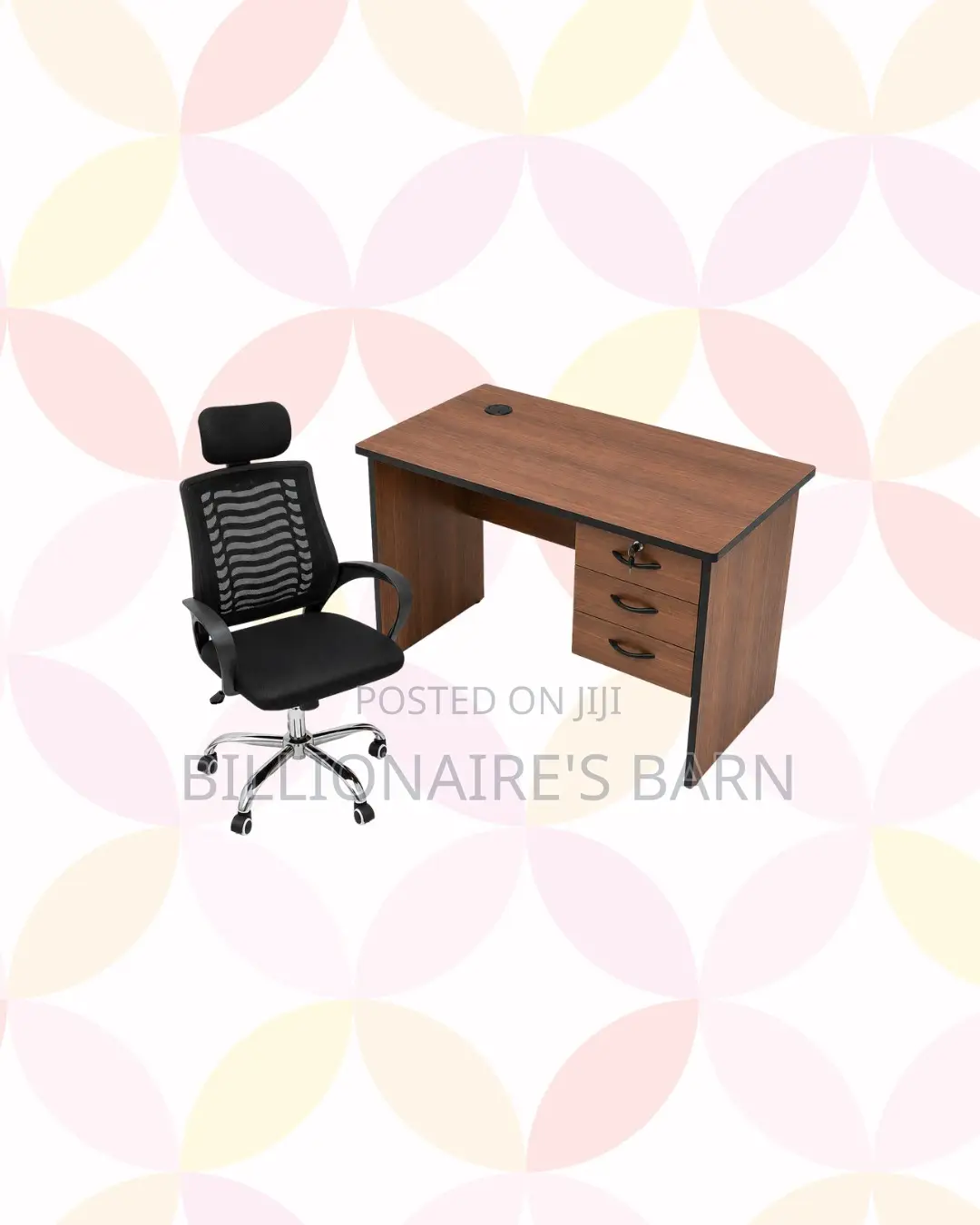 Compact 1m Desk and Headrest Mesh Chair for Productive Setups