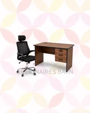 Compact 1m Desk and Headrest Mesh Chair for Productive Setups