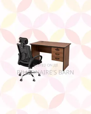 Compact 1m Desk and Headrest Mesh Chair for Productive Setups