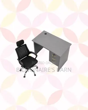 Compact 1m Desk and Headrest Mesh Chair for Daily Work